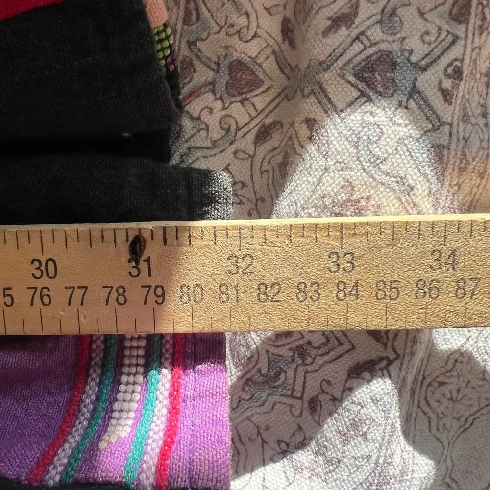 VTG Boho Handmade Upcycled tapestry Patchwork midi Skirt Women’s Guatemalan 60s